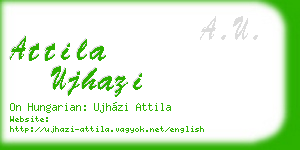attila ujhazi business card